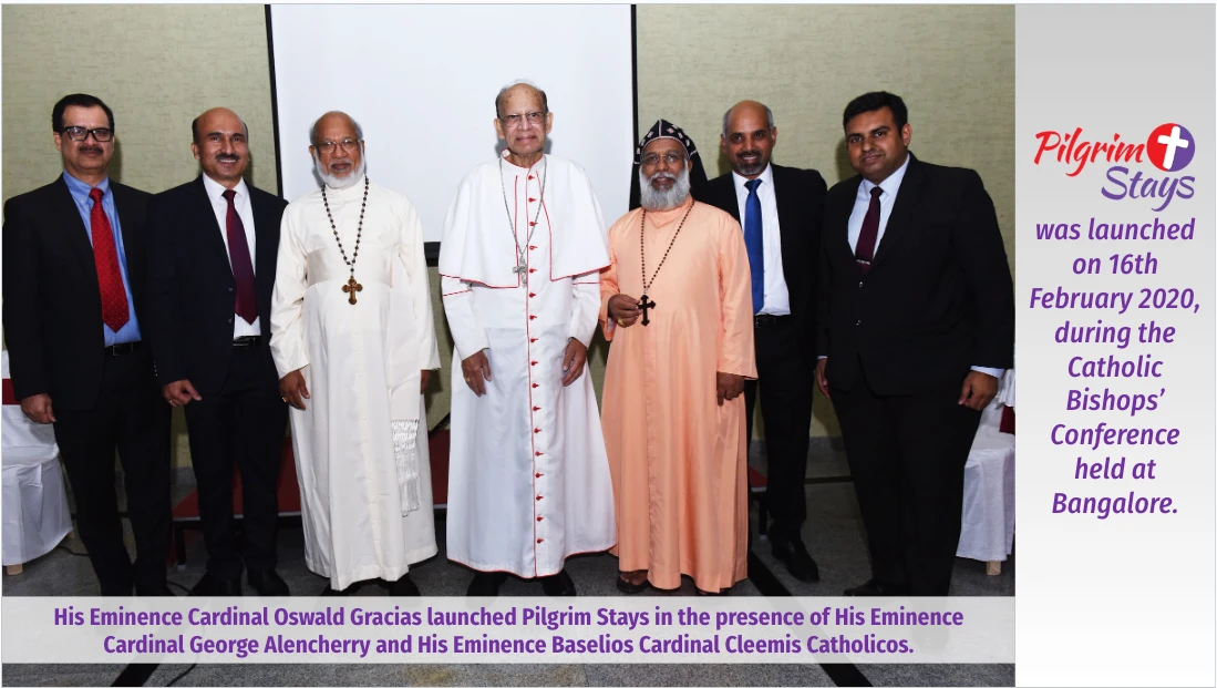 Pilgrimstays launch at the Catholic Bishops' Conference, Bangalore — February 2020